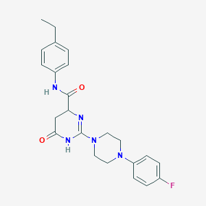 molecular formula C23H26FN5O2 B11297533 N-(4-ethylphenyl)-2-[4-(4-fluorophenyl)piperazin-1-yl]-6-oxo-3,4,5,6-tetrahydropyrimidine-4-carboxamide 