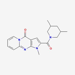 molecular formula C19H22N4O2 B11297538 2-[(3,5-Dimethylpiperidino)carbonyl]-1-methylpyrido[1,2-A]pyrrolo[2,3-D]pyrimidin-4(1H)-one 