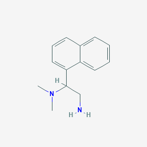 molecular formula C14H18N2 B112977 [2-amino-1-(naphthalen-1-yl)ethyl]dimethylamine CAS No. 756435-66-2