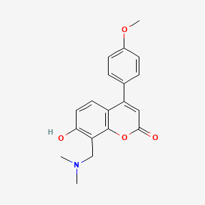 molecular formula C19H19NO4 B11298011 8-[(dimethylamino)methyl]-7-hydroxy-4-(4-methoxyphenyl)-2H-chromen-2-one 