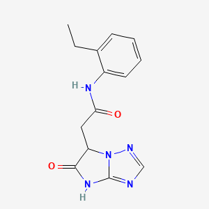 molecular formula C14H15N5O2 B11298314 N-(2-ethylphenyl)-2-(5-oxo-5,6-dihydro-4H-imidazo[1,2-b][1,2,4]triazol-6-yl)acetamide 