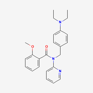 molecular formula C24H27N3O2 B11299077 N-[4-(diethylamino)benzyl]-2-methoxy-N-(pyridin-2-yl)benzamide 