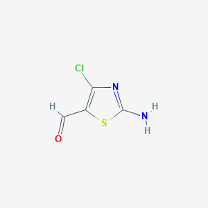 molecular formula C4H3ClN2OS B112993 2-Amino-4-chlorothiazole-5-carbaldehyde CAS No. 76874-79-8