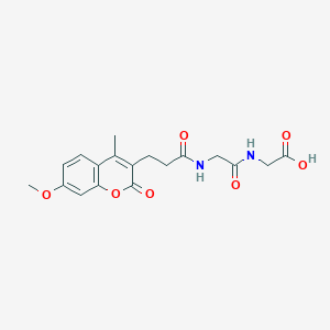 molecular formula C18H20N2O7 B11299379 N-[3-(7-methoxy-4-methyl-2-oxo-2H-chromen-3-yl)propanoyl]glycylglycine 