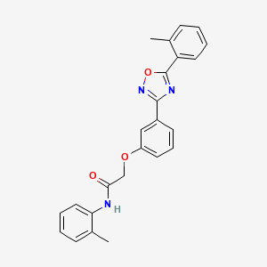 molecular formula C24H21N3O3 B11299414 N-(2-methylphenyl)-2-{3-[5-(2-methylphenyl)-1,2,4-oxadiazol-3-yl]phenoxy}acetamide 