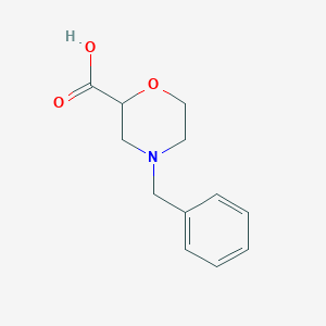 molecular formula C12H15NO3 B112995 4-Benzylmorpholine-2-carboxylic acid CAS No. 769087-80-1