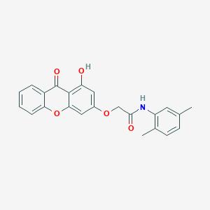 molecular formula C23H19NO5 B11299601 N-(2,5-dimethylphenyl)-2-[(1-hydroxy-9-oxo-9H-xanthen-3-yl)oxy]acetamide 