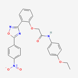 molecular formula C24H20N4O6 B11299780 N-(4-ethoxyphenyl)-2-{2-[5-(4-nitrophenyl)-1,2,4-oxadiazol-3-yl]phenoxy}acetamide 
