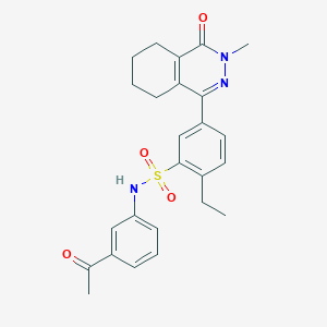 molecular formula C25H27N3O4S B11299831 N-(3-acetylphenyl)-2-ethyl-5-(3-methyl-4-oxo-3,4,5,6,7,8-hexahydrophthalazin-1-yl)benzenesulfonamide 