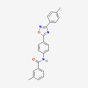 molecular formula C23H19N3O2 B11299948 3-methyl-N-{4-[3-(4-methylphenyl)-1,2,4-oxadiazol-5-yl]phenyl}benzamide 