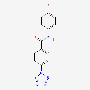 molecular formula C14H10FN5O B11300073 N-(4-fluorophenyl)-4-(1H-tetrazol-1-yl)benzamide 