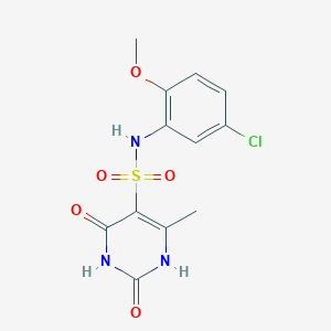 molecular formula C12H12ClN3O5S B11300104 N-(5-chloro-2-methoxyphenyl)-2-hydroxy-4-methyl-6-oxo-1,6-dihydropyrimidine-5-sulfonamide 