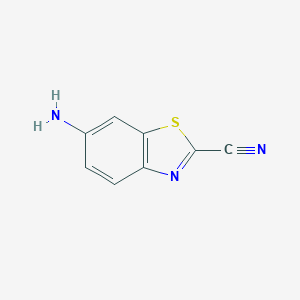 molecular formula C8H5N3S B113003 6-Amino-2-cyanobenzothiazole CAS No. 7724-12-1