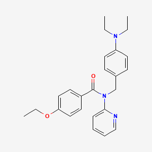 molecular formula C25H29N3O2 B11300465 N-[4-(diethylamino)benzyl]-4-ethoxy-N-(pyridin-2-yl)benzamide 