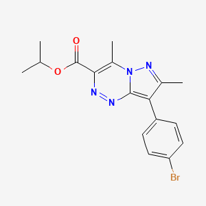 molecular formula C17H17BrN4O2 B11300741 Isopropyl 8-(4-bromophenyl)-4,7-dimethylpyrazolo[5,1-c][1,2,4]triazine-3-carboxylate 