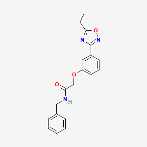 molecular formula C19H19N3O3 B11300842 N-benzyl-2-[3-(5-ethyl-1,2,4-oxadiazol-3-yl)phenoxy]acetamide 