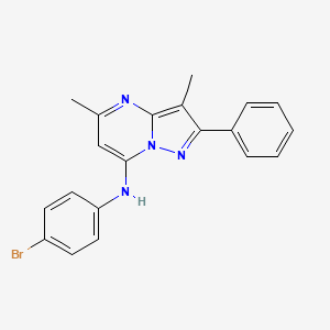 molecular formula C20H17BrN4 B11300874 N-(4-bromophenyl)-3,5-dimethyl-2-phenylpyrazolo[1,5-a]pyrimidin-7-amine 