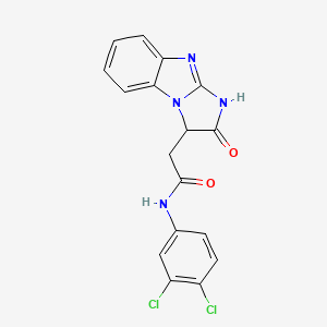 molecular formula C17H12Cl2N4O2 B11300880 N-(3,4-dichlorophenyl)-2-(2-oxo-2,3-dihydro-1H-imidazo[1,2-a]benzimidazol-3-yl)acetamide 