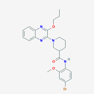 molecular formula C24H27BrN4O3 B11300920 N-(4-bromo-2-methoxyphenyl)-1-(3-propoxyquinoxalin-2-yl)piperidine-3-carboxamide 