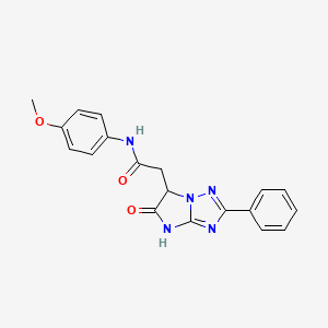 molecular formula C19H17N5O3 B11300993 N-(4-methoxyphenyl)-2-(5-oxo-2-phenyl-5,6-dihydro-4H-imidazo[1,2-b][1,2,4]triazol-6-yl)acetamide 