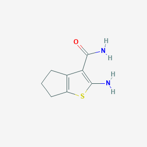 molecular formula C8H10N2OS B113010 2-Amino-5,6-dihydro-4H-cyclopenta[b]thiophene-3-carboxamide CAS No. 77651-38-8