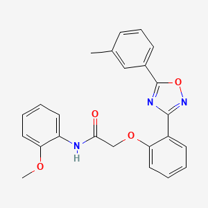 molecular formula C24H21N3O4 B11301079 N-(2-methoxyphenyl)-2-{2-[5-(3-methylphenyl)-1,2,4-oxadiazol-3-yl]phenoxy}acetamide 