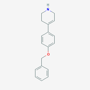 molecular formula C18H19NO B113012 4-[4-(Benzyloxy)phenyl]-1,2,3,6-tetrahydropyridine CAS No. 778642-53-8