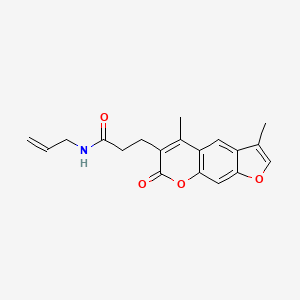 molecular formula C19H19NO4 B11301467 N-allyl-3-(3,5-dimethyl-7-oxo-7H-furo[3,2-g]chromen-6-yl)propanamide 