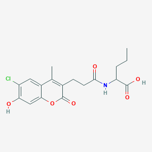 molecular formula C18H20ClNO6 B11301874 N-[3-(6-chloro-7-hydroxy-4-methyl-2-oxo-2H-chromen-3-yl)propanoyl]norvaline 