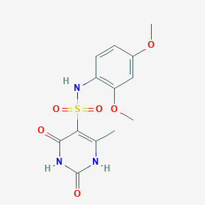 molecular formula C13H15N3O6S B11301976 N-(2,4-dimethoxyphenyl)-6-methyl-2,4-dioxo-1,2,3,4-tetrahydropyrimidine-5-sulfonamide 