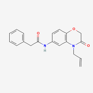molecular formula C19H18N2O3 B11302070 N-[3-oxo-4-(prop-2-en-1-yl)-3,4-dihydro-2H-1,4-benzoxazin-6-yl]-2-phenylacetamide 