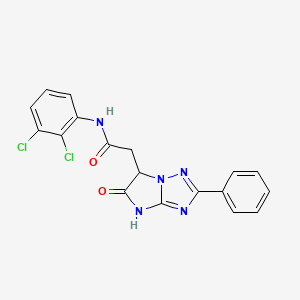 molecular formula C18H13Cl2N5O2 B11302260 N-(2,3-dichlorophenyl)-2-(5-oxo-2-phenyl-5,6-dihydro-4H-imidazo[1,2-b][1,2,4]triazol-6-yl)acetamide 