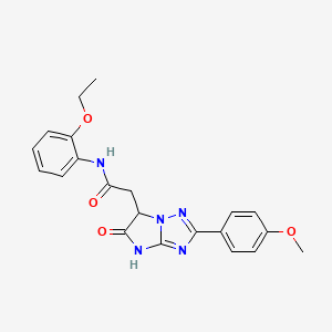 molecular formula C21H21N5O4 B11302268 N-(2-ethoxyphenyl)-2-[2-(4-methoxyphenyl)-5-oxo-5,6-dihydro-4H-imidazo[1,2-b][1,2,4]triazol-6-yl]acetamide 