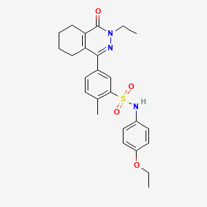 molecular formula C25H29N3O4S B11302763 N-(4-ethoxyphenyl)-5-(3-ethyl-4-oxo-3,4,5,6,7,8-hexahydrophthalazin-1-yl)-2-methylbenzenesulfonamide 