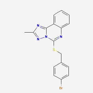 molecular formula C17H13BrN4S B11302815 5-[(4-Bromobenzyl)thio]-2-methyl[1,2,4]triazolo[1,5-c]quinazoline 