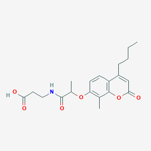 molecular formula C20H25NO6 B11302938 N-{2-[(4-butyl-8-methyl-2-oxo-2H-chromen-7-yl)oxy]propanoyl}-beta-alanine 