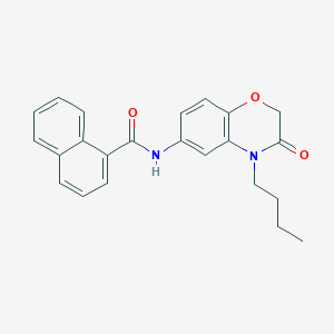 molecular formula C23H22N2O3 B11303048 N-(4-butyl-3-oxo-3,4-dihydro-2H-1,4-benzoxazin-6-yl)naphthalene-1-carboxamide 