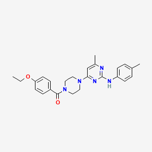 molecular formula C25H29N5O2 B11303077 4-[4-(4-ethoxybenzoyl)piperazin-1-yl]-6-methyl-N-(4-methylphenyl)pyrimidin-2-amine 