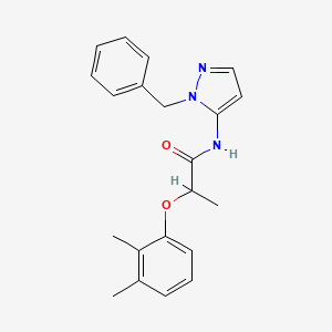 molecular formula C21H23N3O2 B11303101 N-(1-benzyl-1H-pyrazol-5-yl)-2-(2,3-dimethylphenoxy)propanamide 