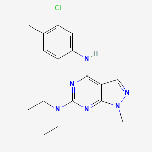 molecular formula C17H21ClN6 B11303202 N~4~-(3-chloro-4-methylphenyl)-N~6~,N~6~-diethyl-1-methyl-1H-pyrazolo[3,4-d]pyrimidine-4,6-diamine 
