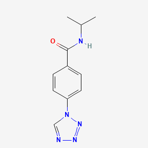 molecular formula C11H13N5O B11303417 N-(propan-2-yl)-4-(1H-tetrazol-1-yl)benzamide 