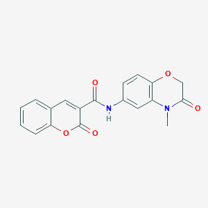 molecular formula C19H14N2O5 B11303422 N-(4-methyl-3-oxo-3,4-dihydro-2H-1,4-benzoxazin-6-yl)-2-oxo-2H-chromene-3-carboxamide 