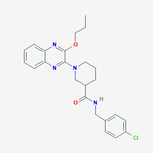 molecular formula C24H27ClN4O2 B11303631 N-(4-chlorobenzyl)-1-(3-propoxyquinoxalin-2-yl)piperidine-3-carboxamide 