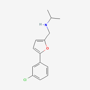 molecular formula C14H16ClNO B11304229 N-{[5-(3-chlorophenyl)furan-2-yl]methyl}propan-2-amine 