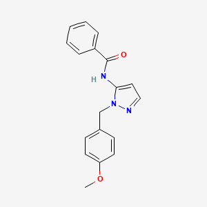 molecular formula C18H17N3O2 B11304421 N-[1-(4-methoxybenzyl)-1H-pyrazol-5-yl]benzamide 