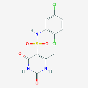 molecular formula C11H9Cl2N3O4S B11304502 N-(2,5-dichlorophenyl)-2-hydroxy-4-methyl-6-oxo-1,6-dihydropyrimidine-5-sulfonamide 