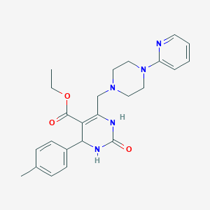 molecular formula C24H29N5O3 B11304603 Ethyl 4-(4-methylphenyl)-2-oxo-6-{[4-(pyridin-2-yl)piperazin-1-yl]methyl}-1,2,3,4-tetrahydropyrimidine-5-carboxylate 