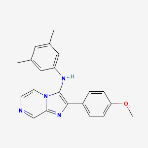 molecular formula C21H20N4O B11305026 N-(3,5-dimethylphenyl)-2-(4-methoxyphenyl)imidazo[1,2-a]pyrazin-3-amine 
