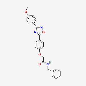 molecular formula C24H21N3O4 B11305253 N-benzyl-2-{4-[3-(4-methoxyphenyl)-1,2,4-oxadiazol-5-yl]phenoxy}acetamide 