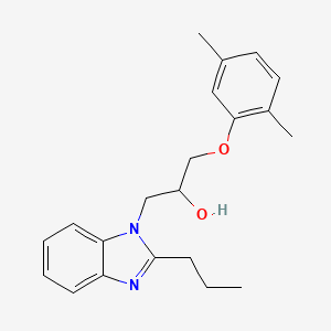 molecular formula C21H26N2O2 B11305303 1-(2,5-dimethylphenoxy)-3-(2-propyl-1H-benzimidazol-1-yl)propan-2-ol 